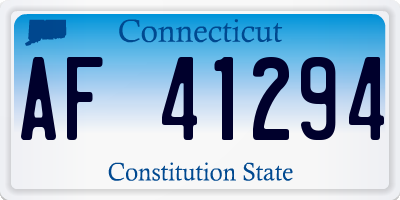 CT license plate AF41294