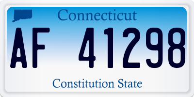 CT license plate AF41298