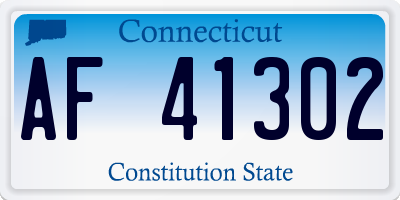 CT license plate AF41302