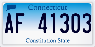CT license plate AF41303