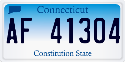 CT license plate AF41304