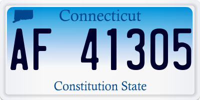 CT license plate AF41305