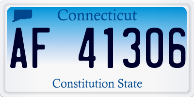 CT license plate AF41306
