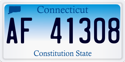 CT license plate AF41308