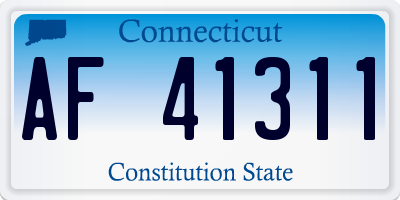 CT license plate AF41311