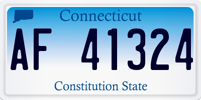 CT license plate AF41324
