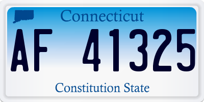 CT license plate AF41325