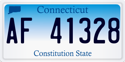 CT license plate AF41328