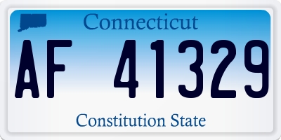 CT license plate AF41329