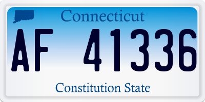 CT license plate AF41336