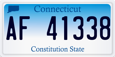 CT license plate AF41338