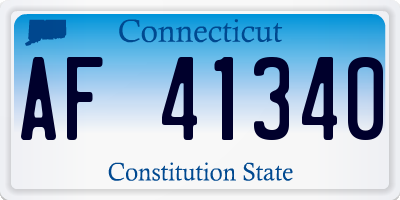 CT license plate AF41340