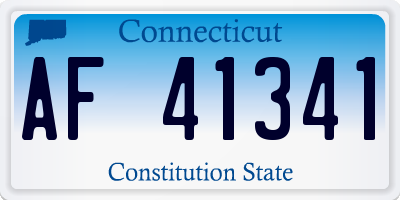 CT license plate AF41341