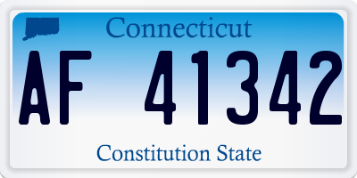 CT license plate AF41342