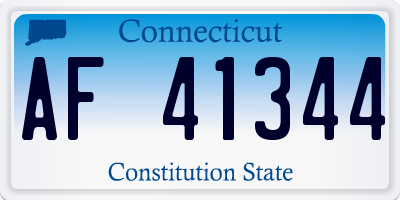 CT license plate AF41344