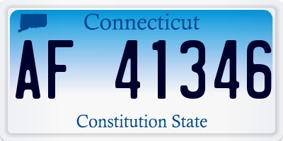 CT license plate AF41346