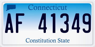 CT license plate AF41349