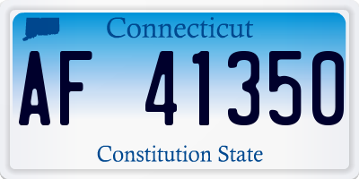 CT license plate AF41350