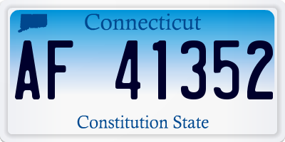 CT license plate AF41352