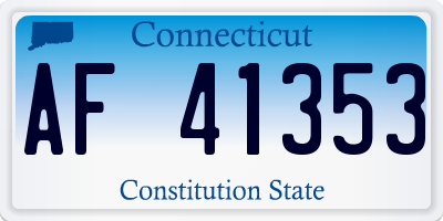 CT license plate AF41353