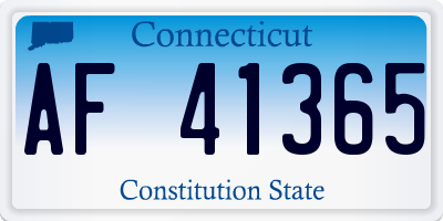 CT license plate AF41365