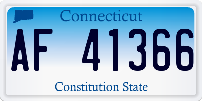 CT license plate AF41366