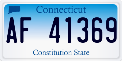 CT license plate AF41369