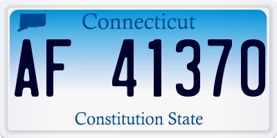 CT license plate AF41370