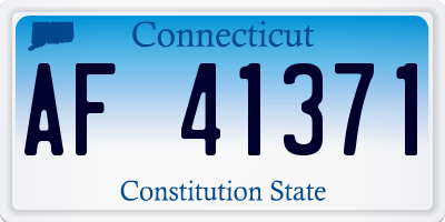 CT license plate AF41371
