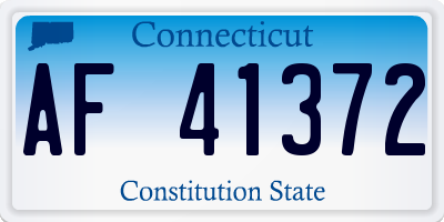 CT license plate AF41372