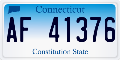 CT license plate AF41376