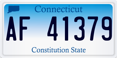 CT license plate AF41379