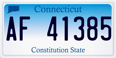 CT license plate AF41385