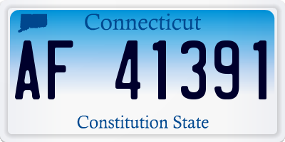 CT license plate AF41391