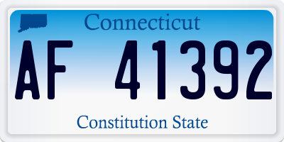 CT license plate AF41392