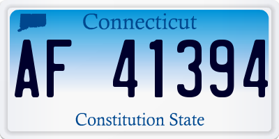 CT license plate AF41394