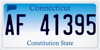 CT license plate AF41395