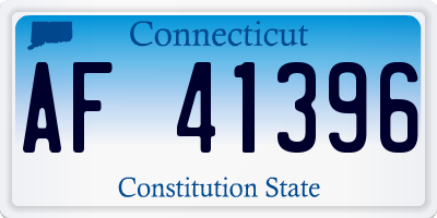 CT license plate AF41396