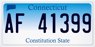 CT license plate AF41399