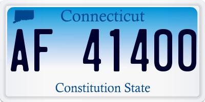 CT license plate AF41400