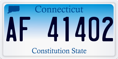 CT license plate AF41402