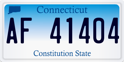 CT license plate AF41404