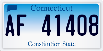 CT license plate AF41408
