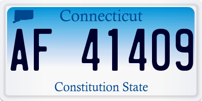 CT license plate AF41409