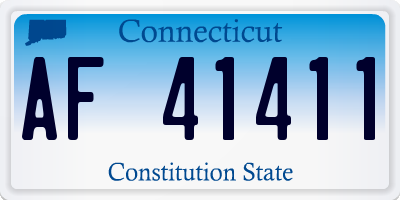 CT license plate AF41411