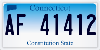 CT license plate AF41412
