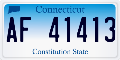 CT license plate AF41413