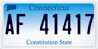 CT license plate AF41417