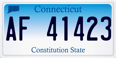 CT license plate AF41423