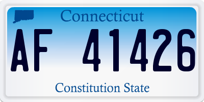 CT license plate AF41426